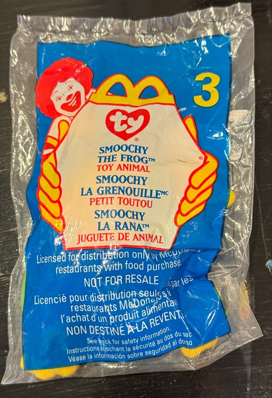 McDonald's Ty Beanie Baby 1999 Smoochy the Frog #3